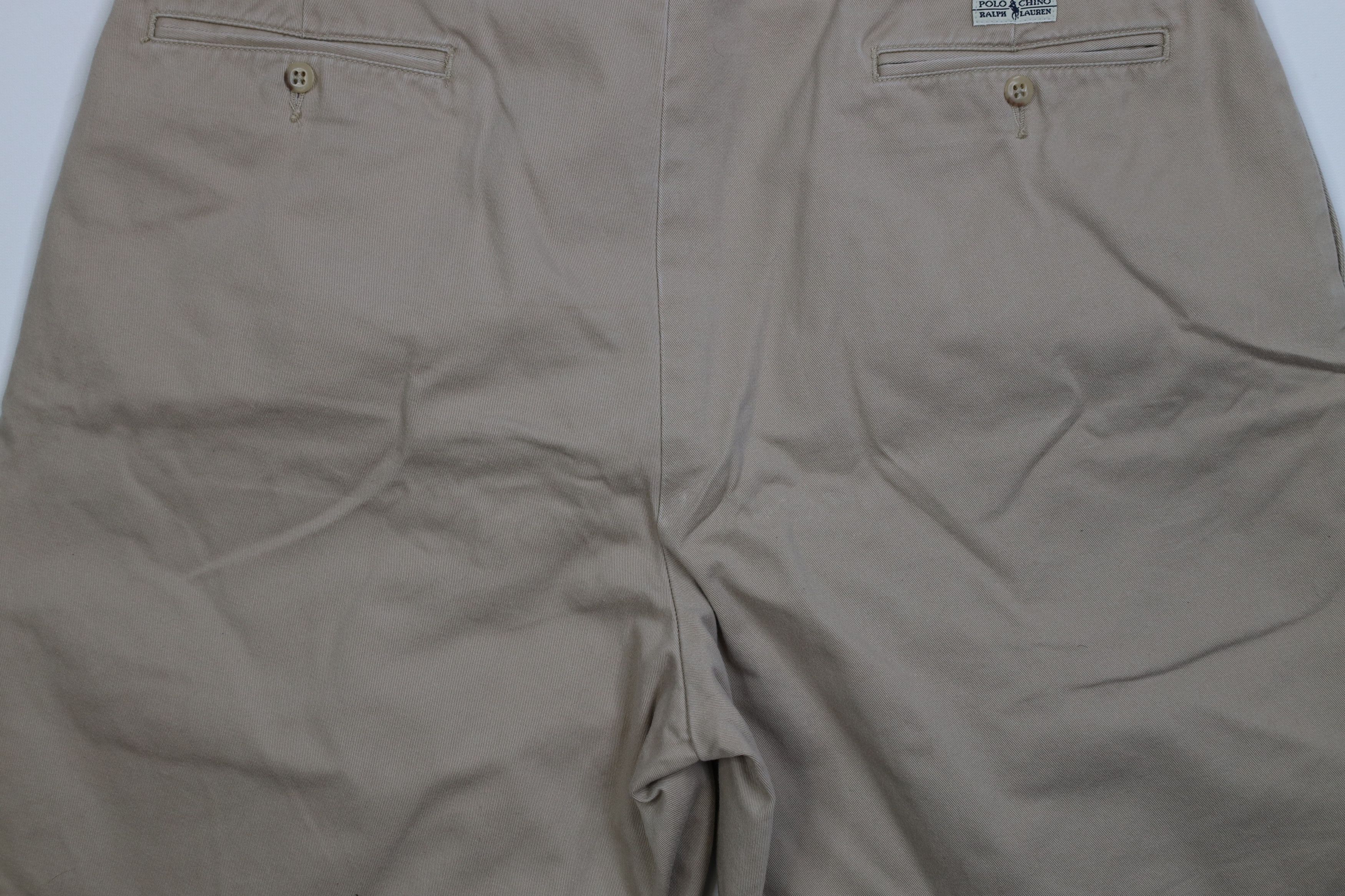 Ralph Lauren Vintage 90s Ralph Lauren Chino Golf Shorts Beige Cotton Size US 38 / EU 54 - 11 Thumbnail