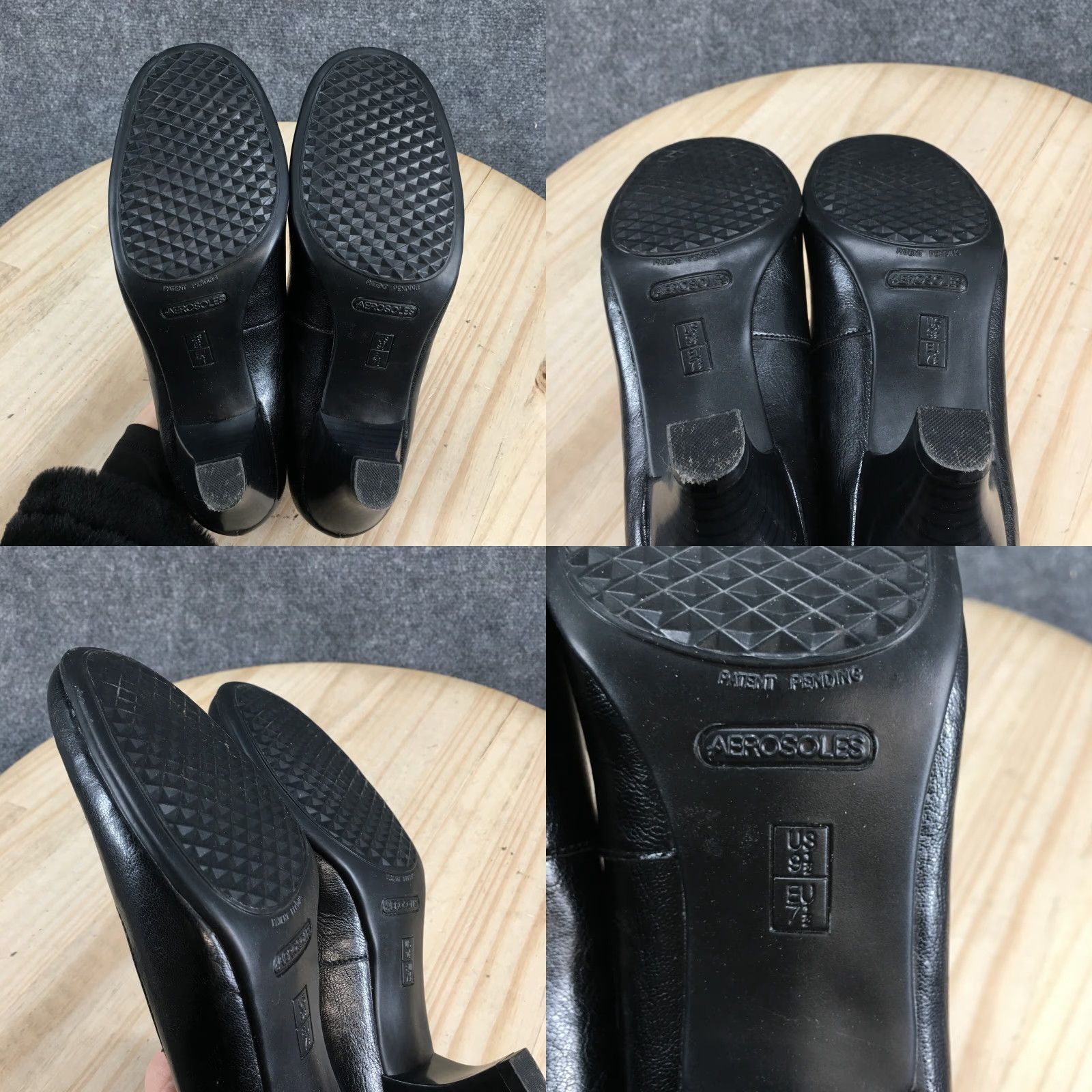 Vintage Aerosoles Wise Guy Pumps Leather Black Slip On Mid Heels Womens 9.5M Casual Pumps Current Size 9.5 M Black Leather Size US 10 / IT 40 - 9 Thumbnail