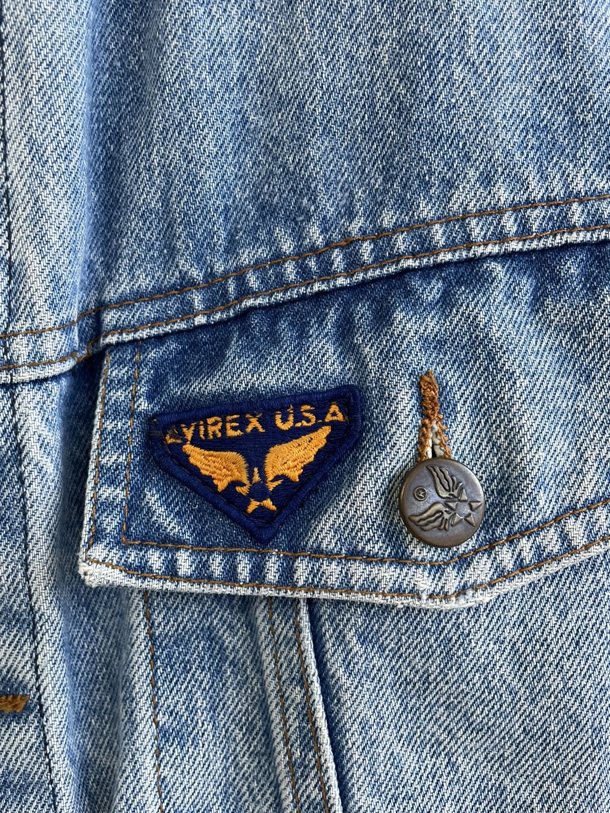 Avirex AVIREX USA Mens Vintage Denim Jeans Jacket Size US M / EU 48-50 / 2 - 2 Thumbnail