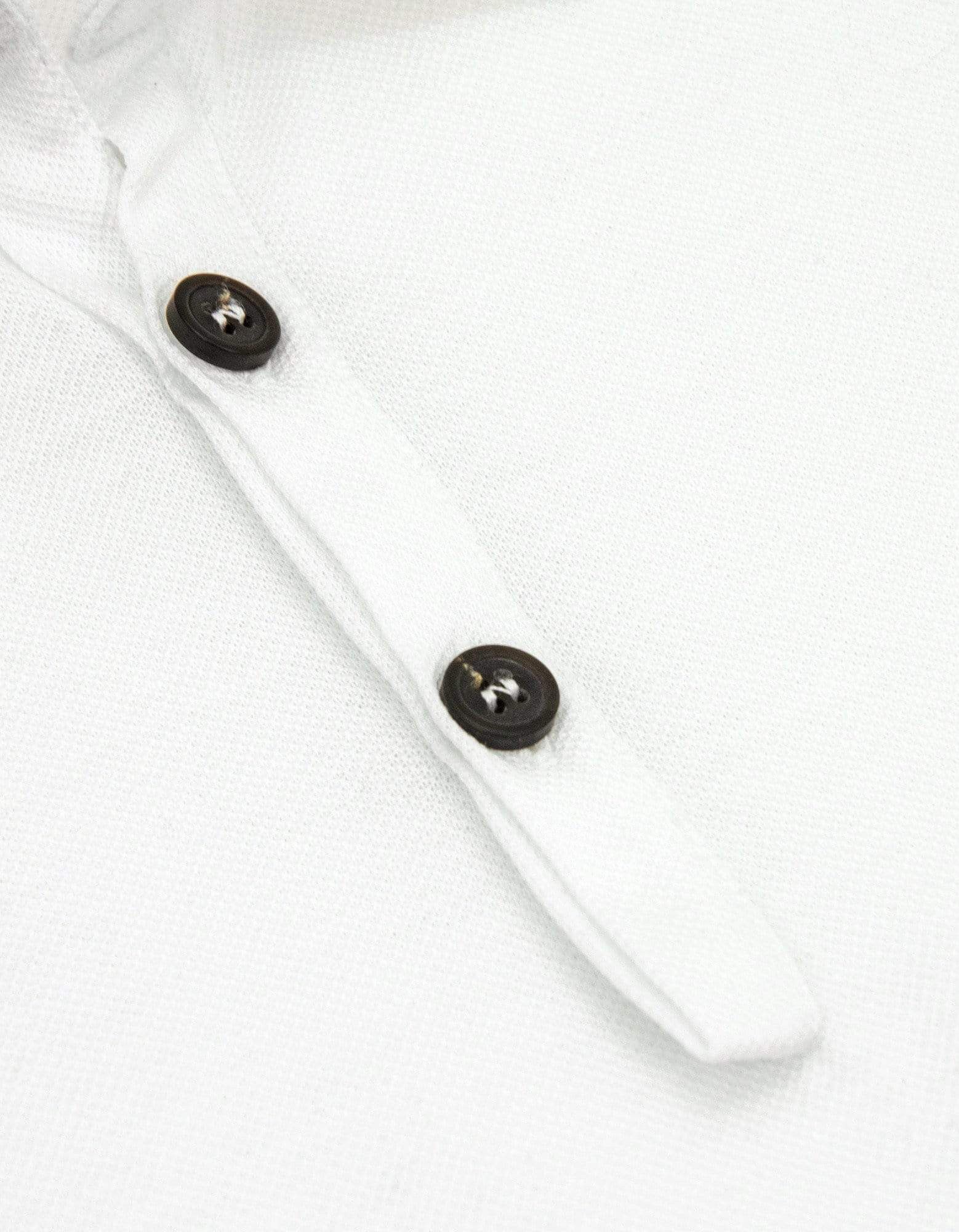 Lanvin White Slim Polo T-Shirt with Grosgrain Collar Size US XXL / EU 58 / 5 - 3 Thumbnail