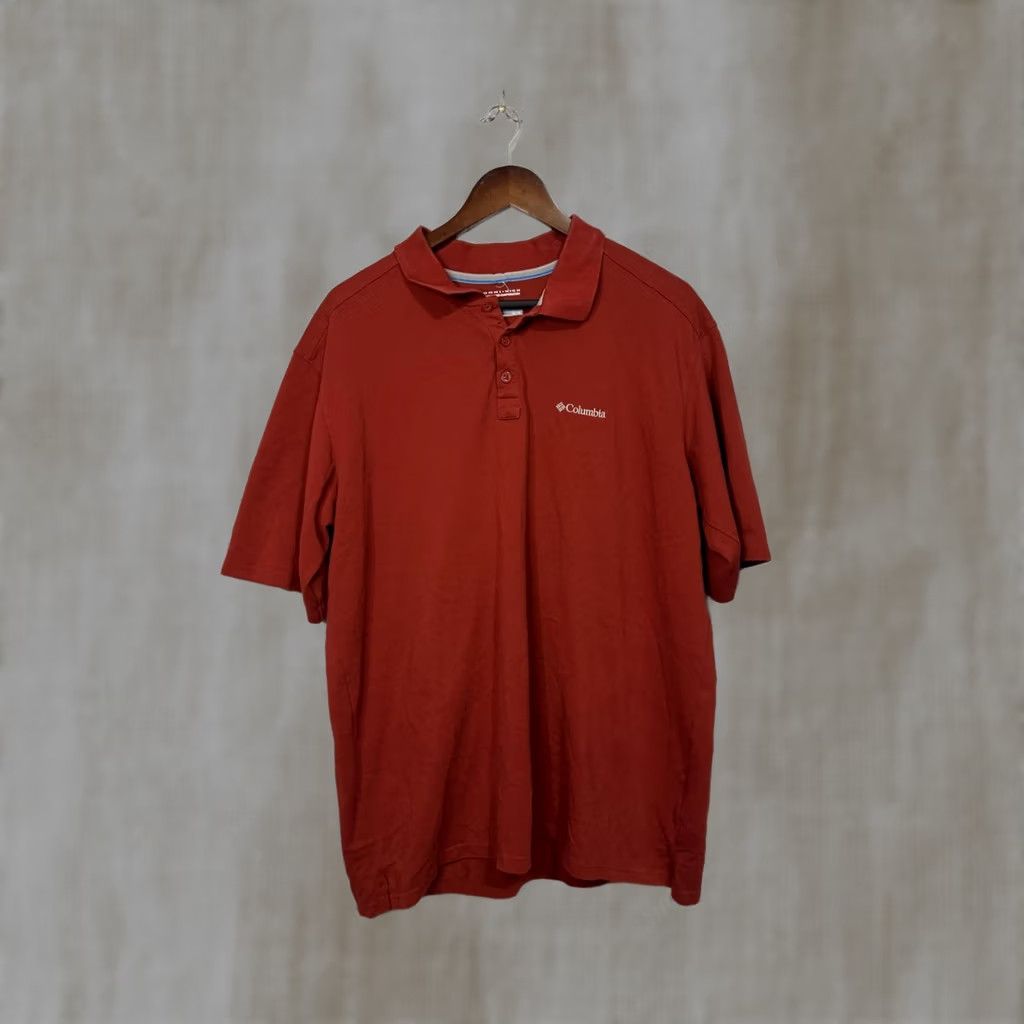 Vintage Columbia Polo Shirt XL Men Red Short Sleeve Collared Button-Down Cotton Omni-Wick Advanced Evaporation Shirt Size US XL / EU 56 / 4 - 1 Thumbnail