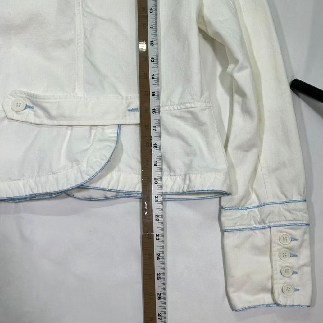 Juicy Couture VINTAGE Juicy Couture Blazer Shirt Womens Large White Size 36" / US 14 / IT 50 - 7 Thumbnail