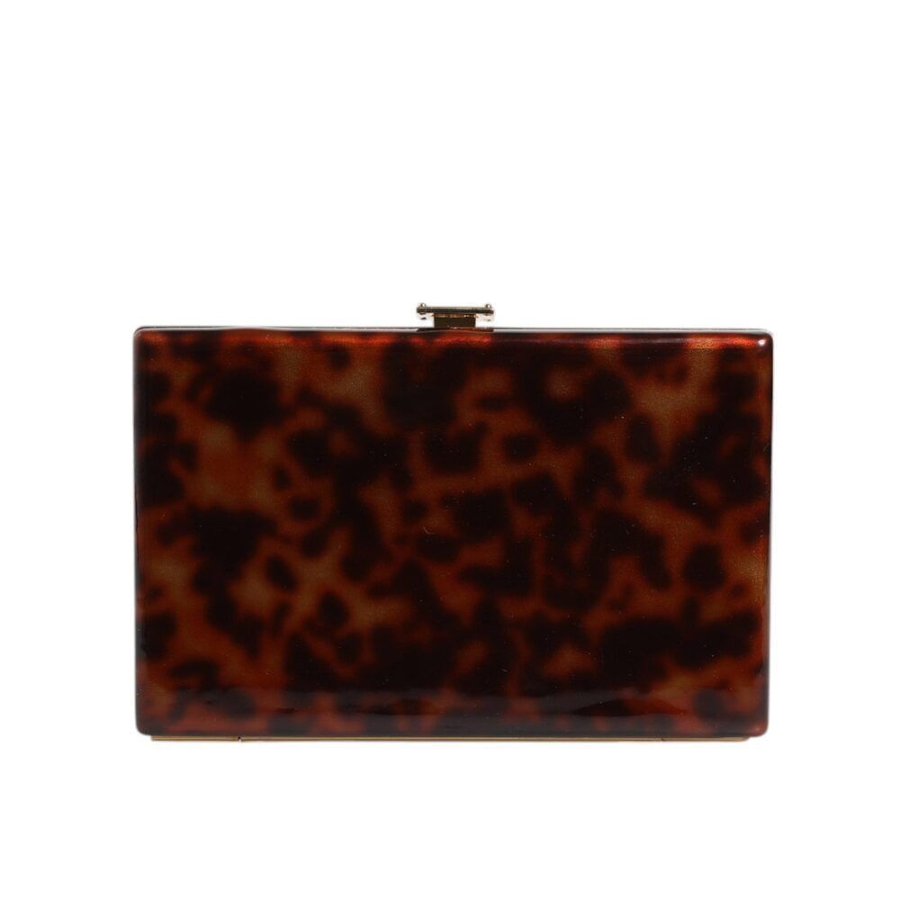 Dolce & Gabbana Dolce & Gabbana Brown Leather Clutch Evening Crossbody Bag W Size ONE SIZE - 1 Thumbnail