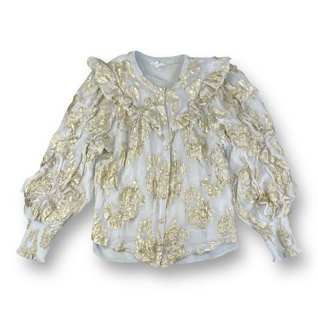 Other A Loves A Metallic Ruffle Blouse Top Size Medium Size M / US 6-8 / IT 42-44 - 1 Thumbnail