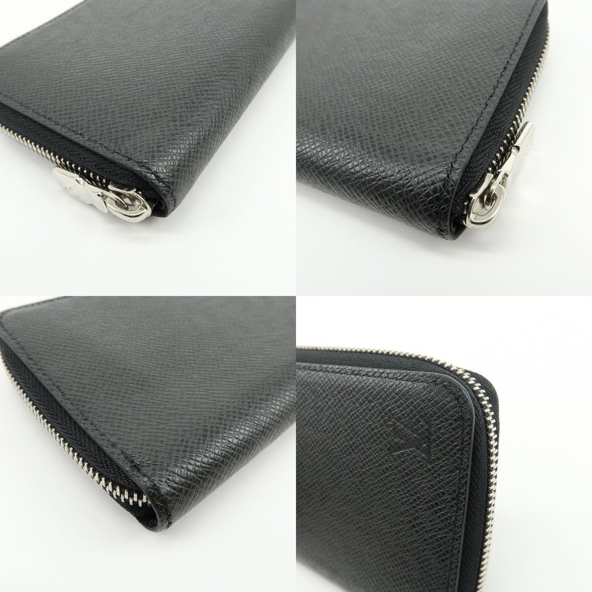 Louis Vuitton Louis Vuitton Taiga Vertical Round Zippy Wallet Black Size ONE SIZE - 4 Thumbnail