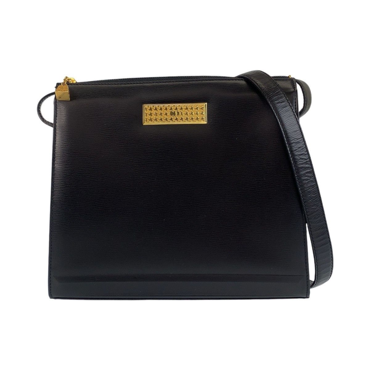 Dior Christian Dior Black Leather Shoulder Bag Leather Crossbody Bag, Women's