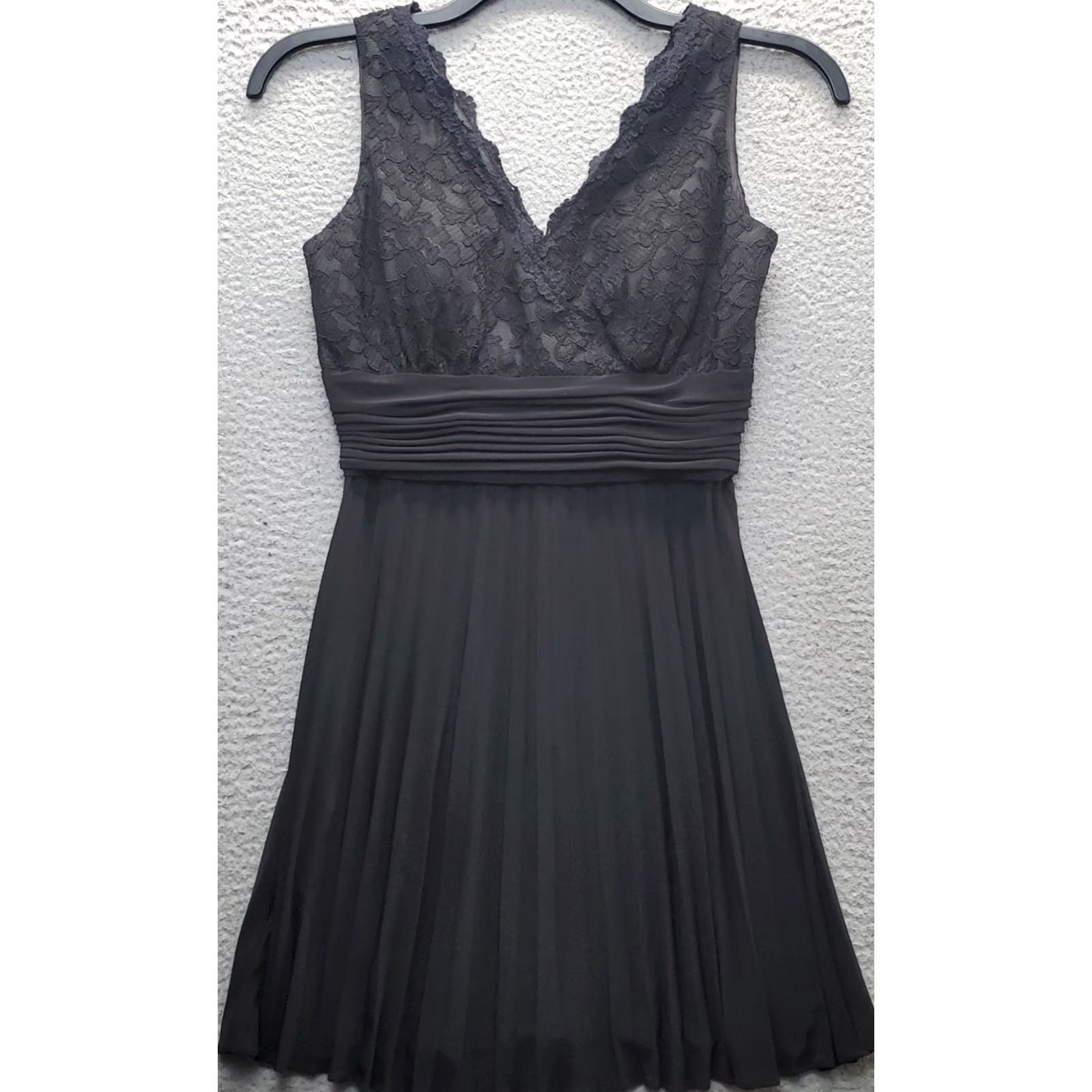 Vintage Jessica Howard Sheath Dress Womens 6P Black Empire Waist Back Zip Size M / US 6-8 / IT 42-44 - 2 Thumbnail