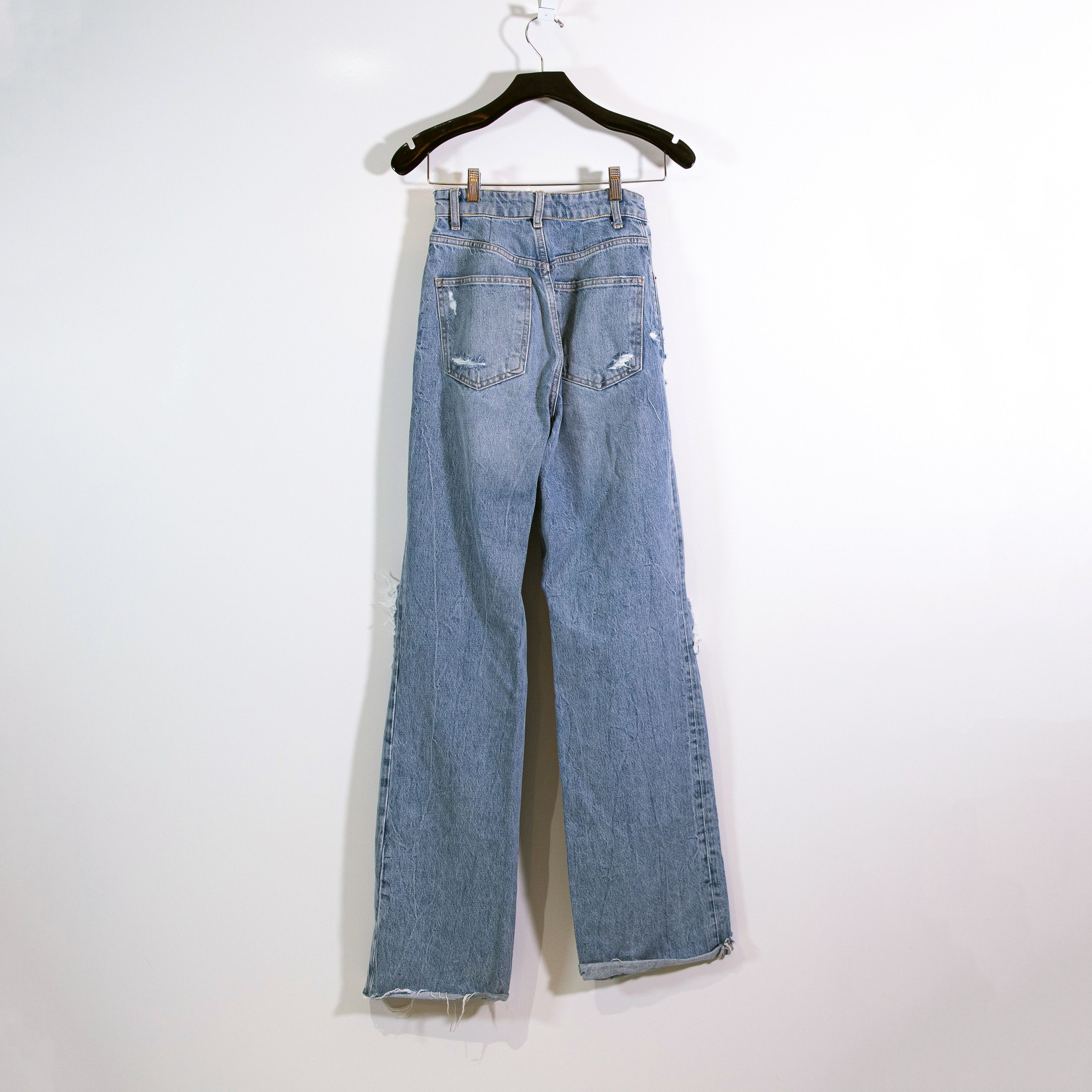 Zara Zara Women's Cotton Straight Leg Super Size 27" / US 4 / IT 40 - 4 Thumbnail