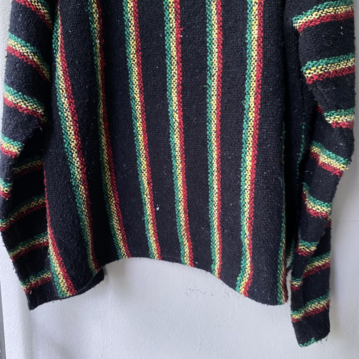 Vintage Black Rasta Striped Baja Hoodie Size US L / EU 52-54 / 3 - 6 Thumbnail