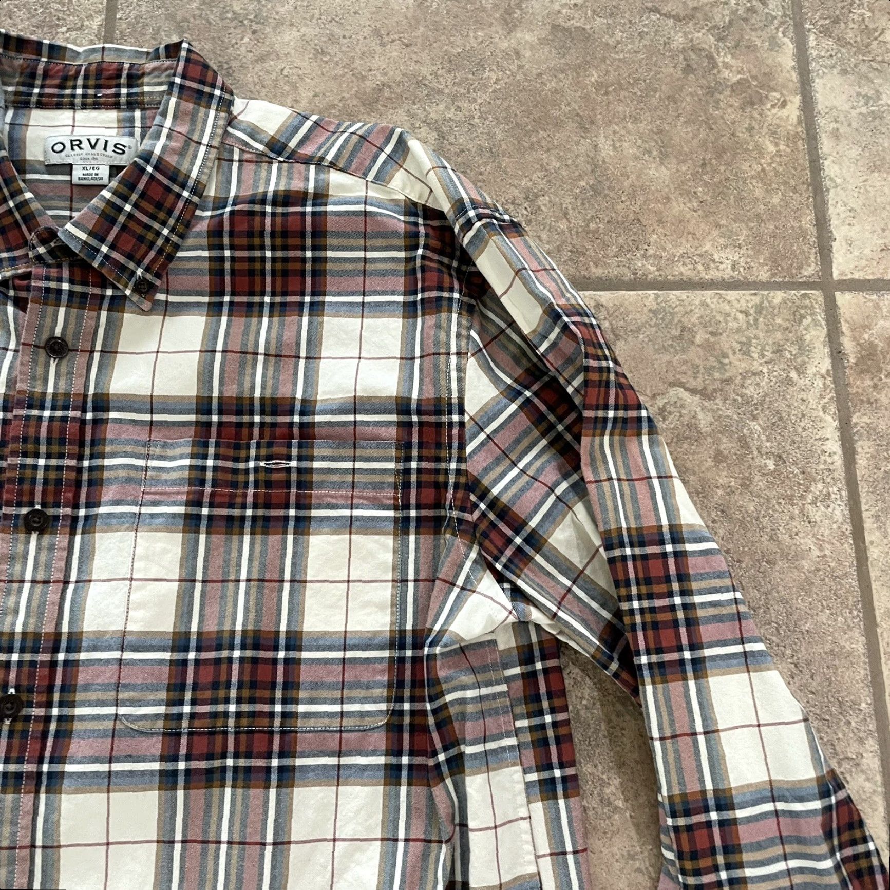 Orvis Orvis Long Sleeve Button-Down Shirt XL Mens Red Plaid Classic Collection Shirt Size US XL / EU 56 / 4 - 2 Thumbnail