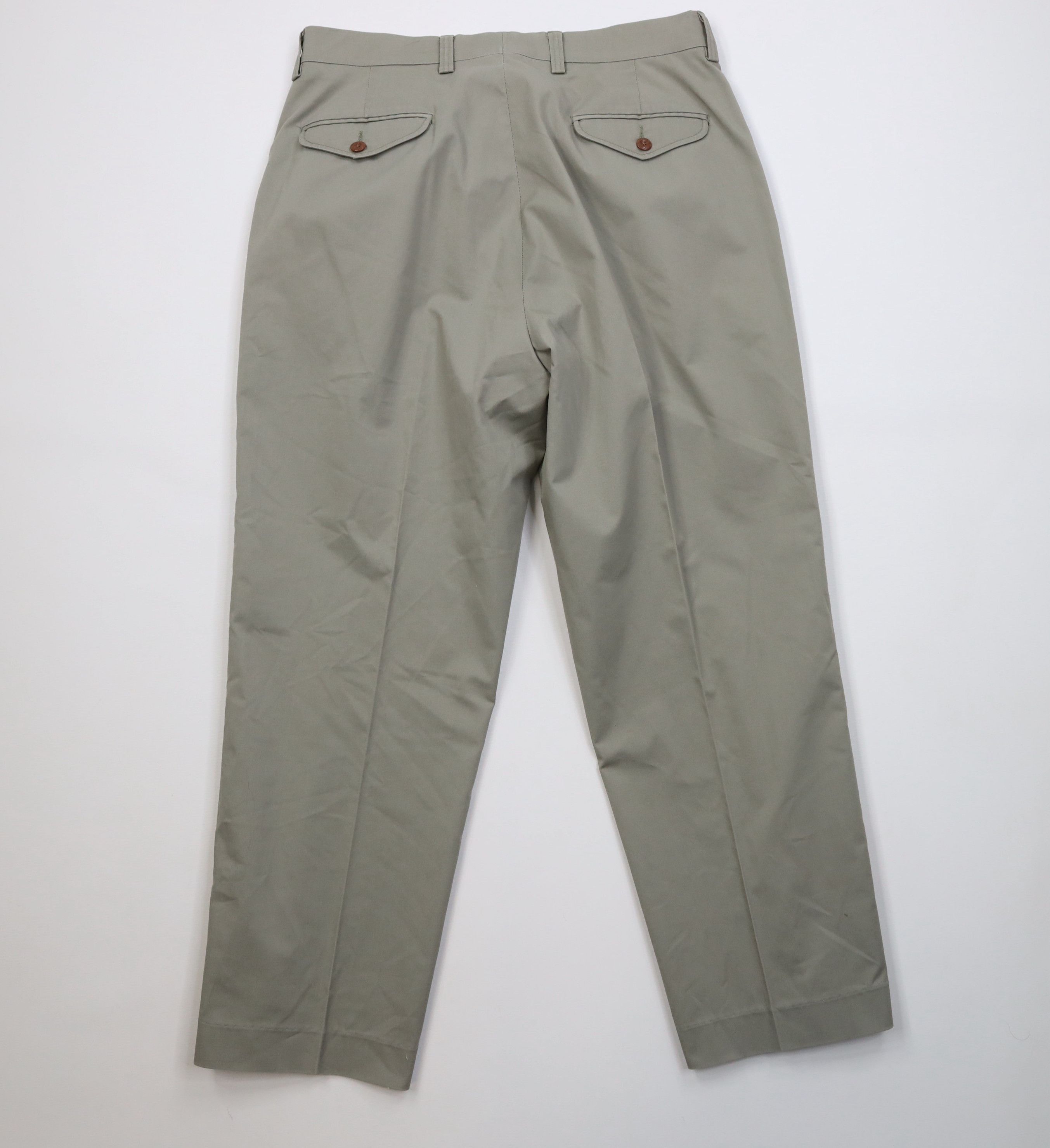 Orvis Vintage 90s Orvis Wide Leg Chino Pants Trousers Light Green Size US 34 / EU 50 - 9 Thumbnail