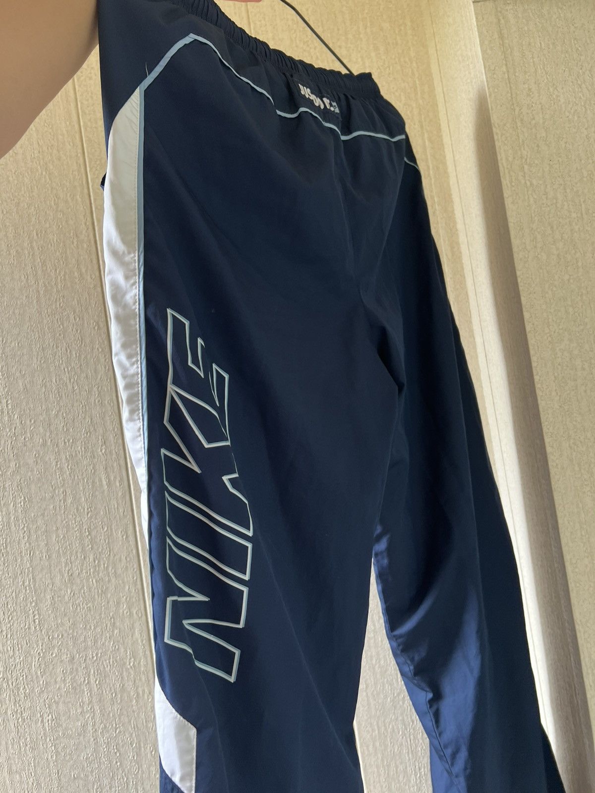 Nike Vintage Nylon Pants Woven Sweatpants Baggy Wide Striped