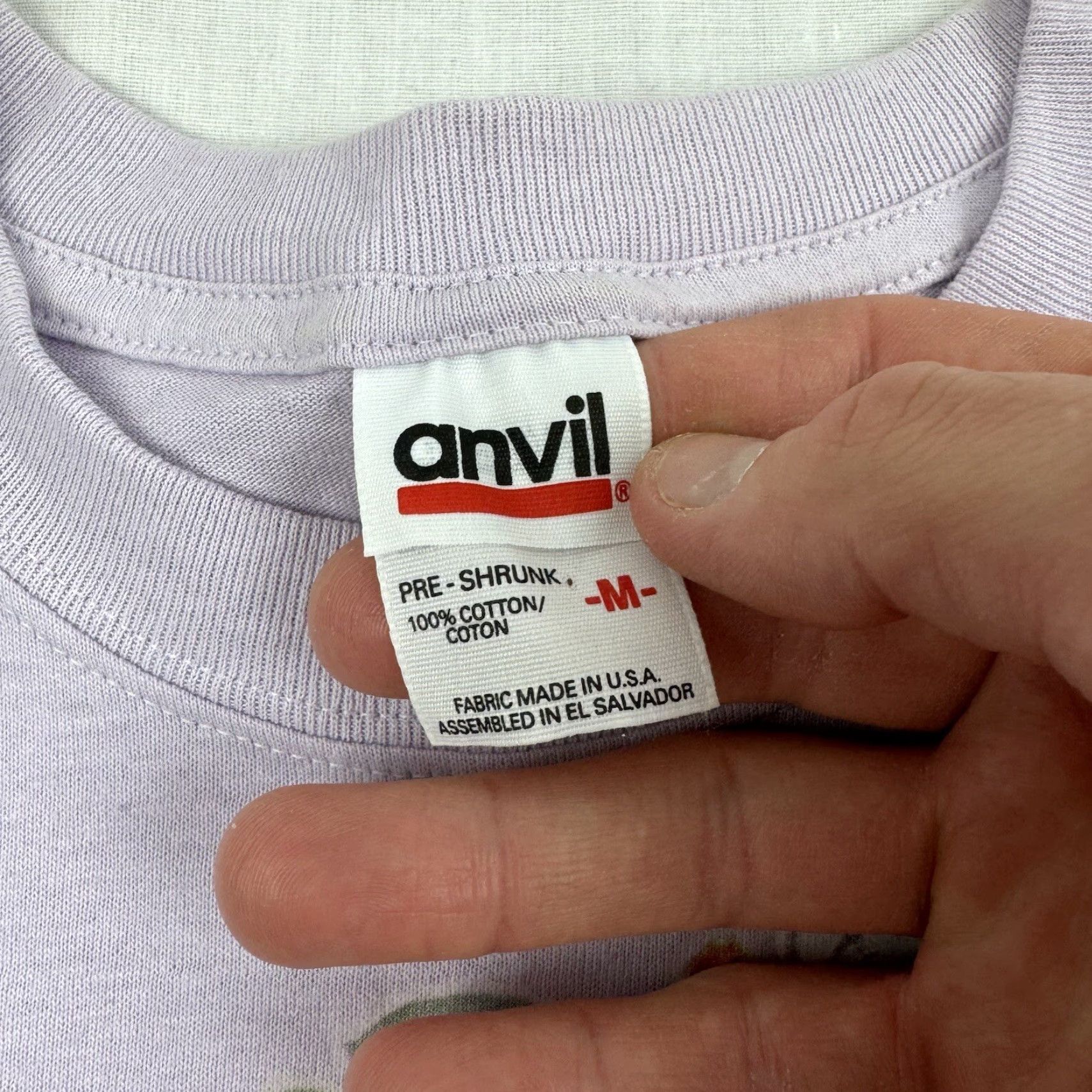 Anvil VINTAGE Anvil Women's T-Shirt Short Sleeve Crew Neck Medium Purple Nature Birds Flowers Y2K Size M / US 6-8 / IT 42-44 - 4 Thumbnail