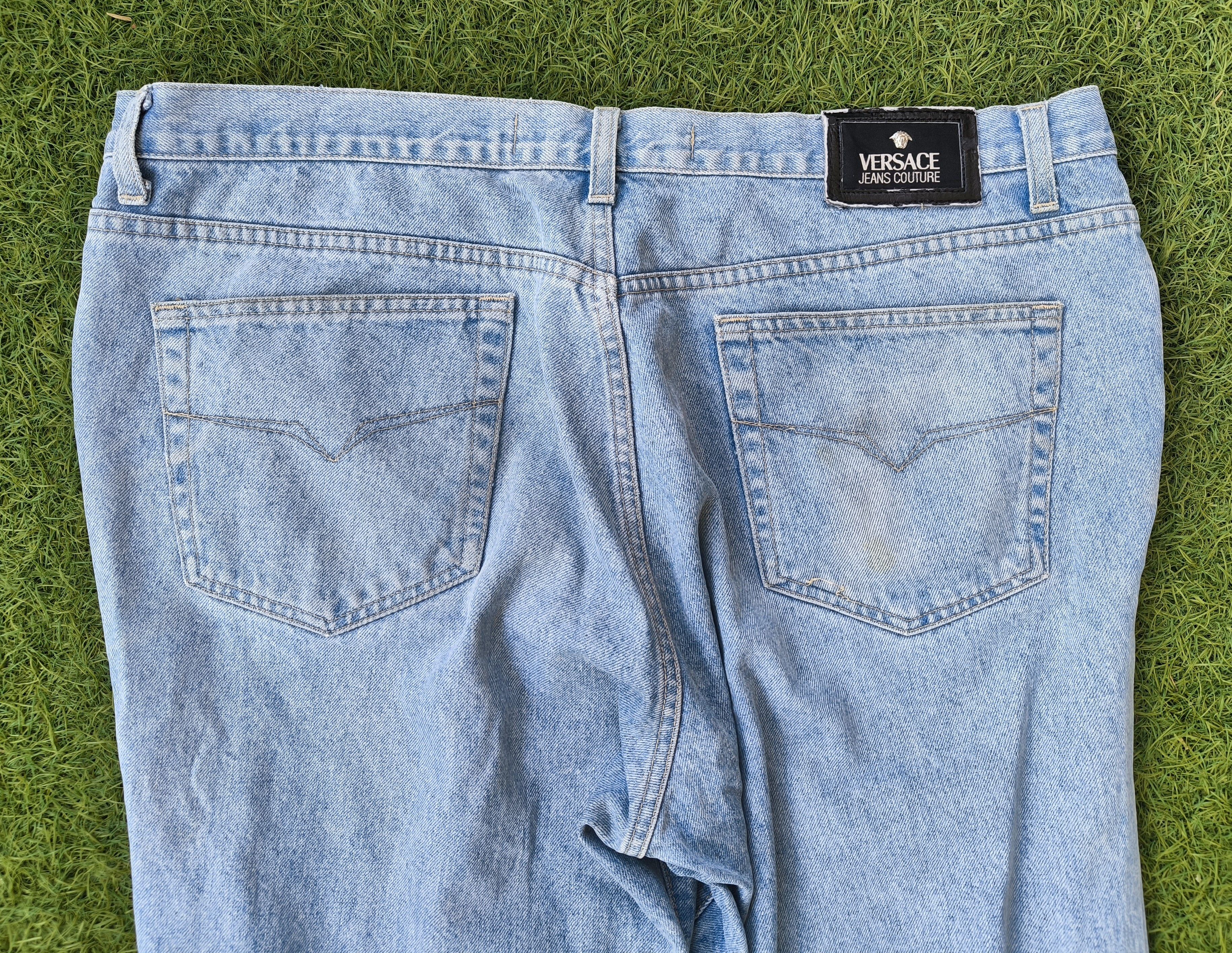 Versace Jeans Couture Vintage 90's Versace Jeans Couture Light Wash Denim Jeans Size US 44 / EU 60 - 10 Thumbnail