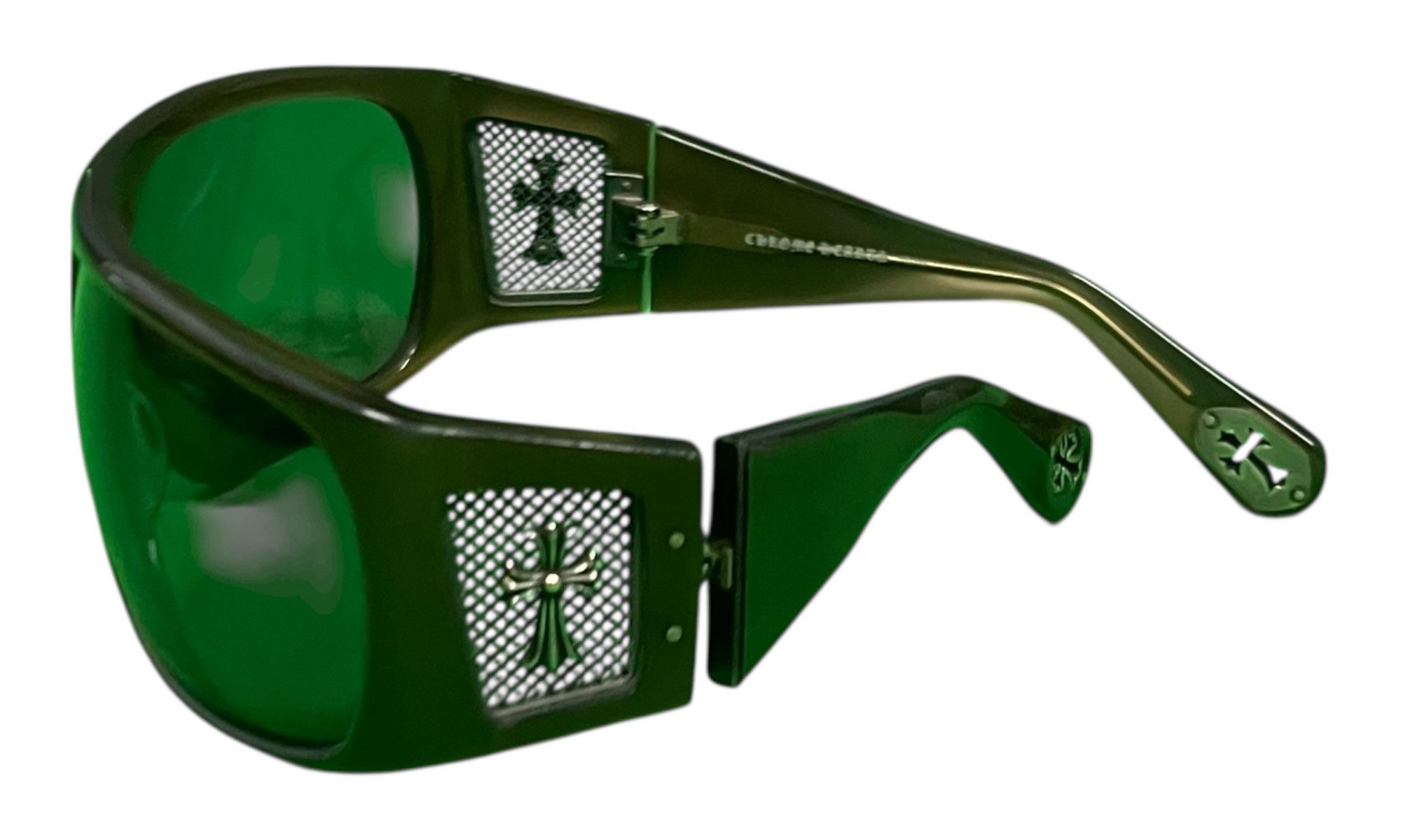 Chrome Hearts Post Op Light Brown Blue/Grey Tinted Sunglasses (PreOwned) Size ONE SIZE - 7 Thumbnail