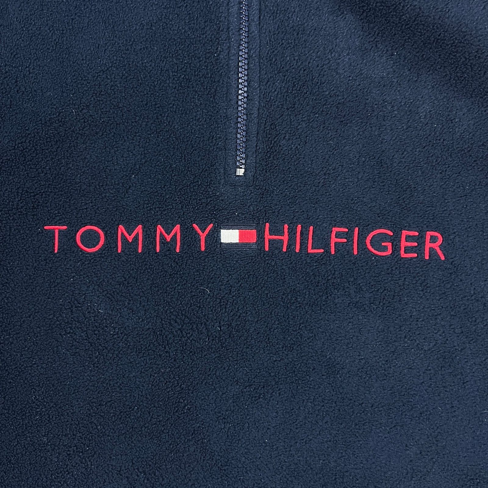 Tommy Hilfiger × Vintage Tommy Hilfiger Fleece Small Flag 1/4 Zip Outdoor 90s Jacket Size S / US 4 / IT 40 - 3 Thumbnail