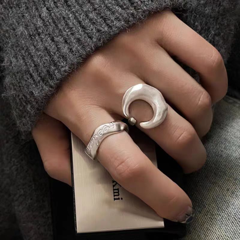 Jewelry Punk Jewelry Rings Open Size Chrome Ring (Size 7-13) Size ONE SIZE - 1 Thumbnail