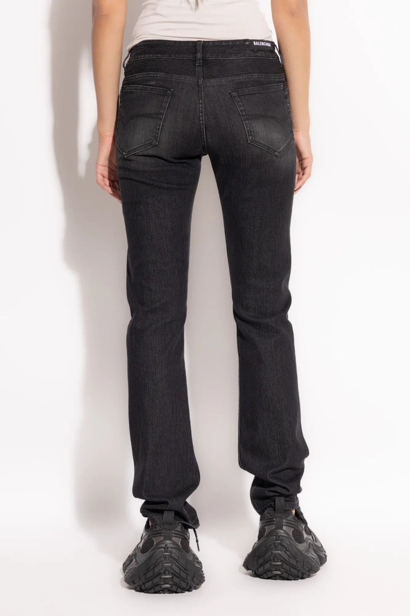 Balenciaga o1s1rm1225 Low Waist Seamless Pants in Black Size 27" / US 4 / IT 40 - 4 Thumbnail