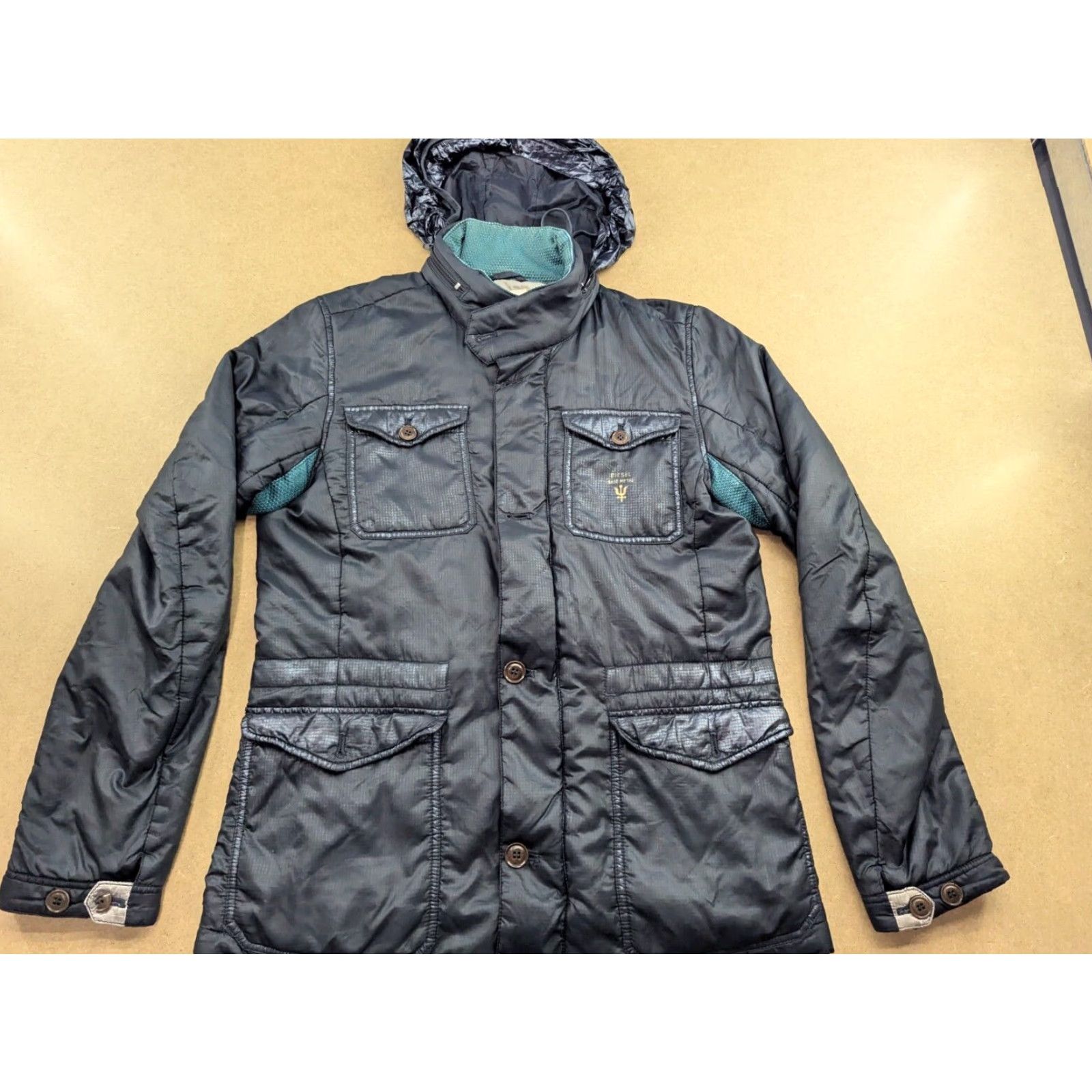 Diesel Diesel Jacket Mens Size S Green Hooded Full Zip Bomber Jacket Vintage No Size US S / EU 44-46 / 1 - 2 Thumbnail