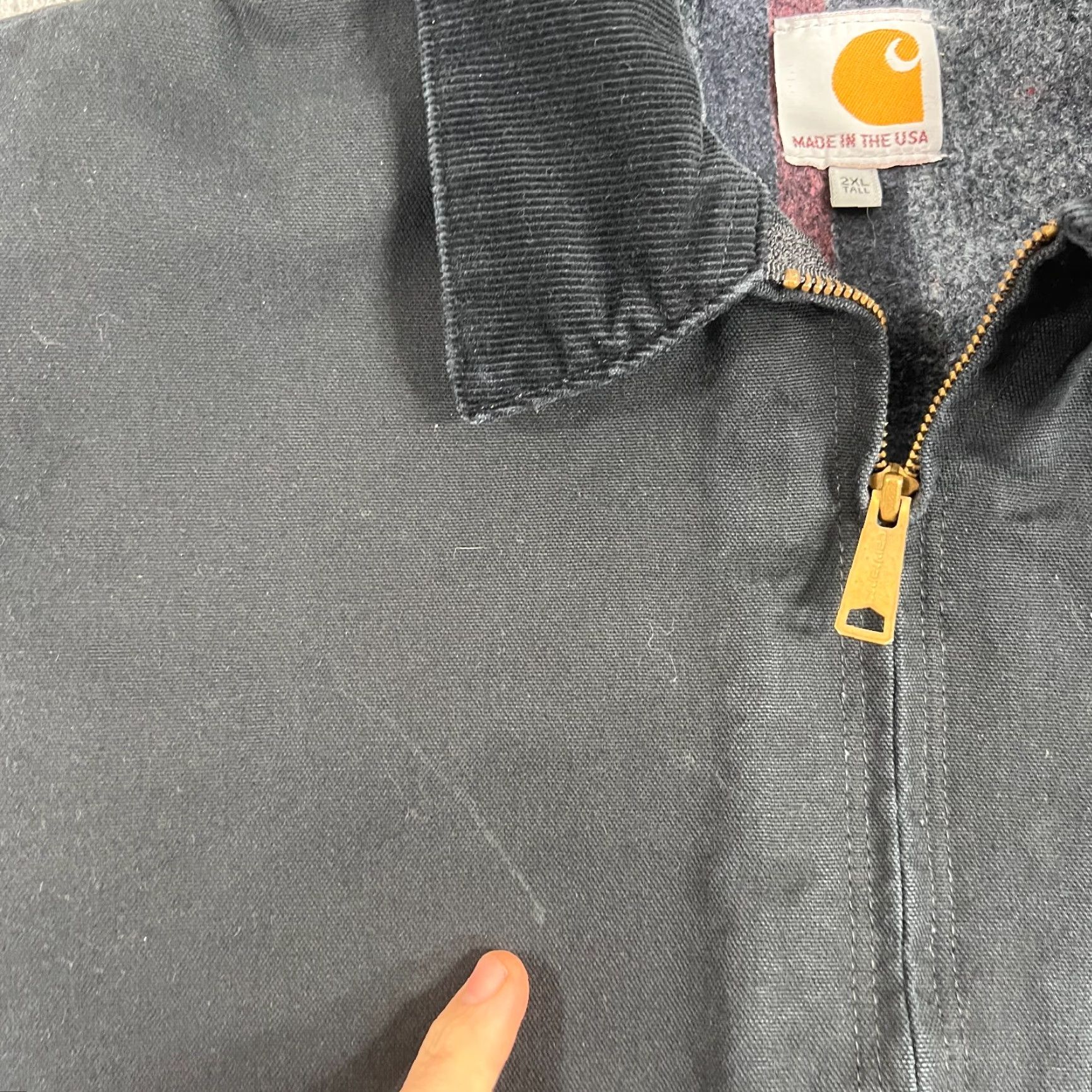 Carhartt VINTAGE Carhartt Jacket Mens 2XL Black Detroit Wool Lined Blanket J001 BLK USA Size US XXL / EU 58 / 5 - 4 Thumbnail