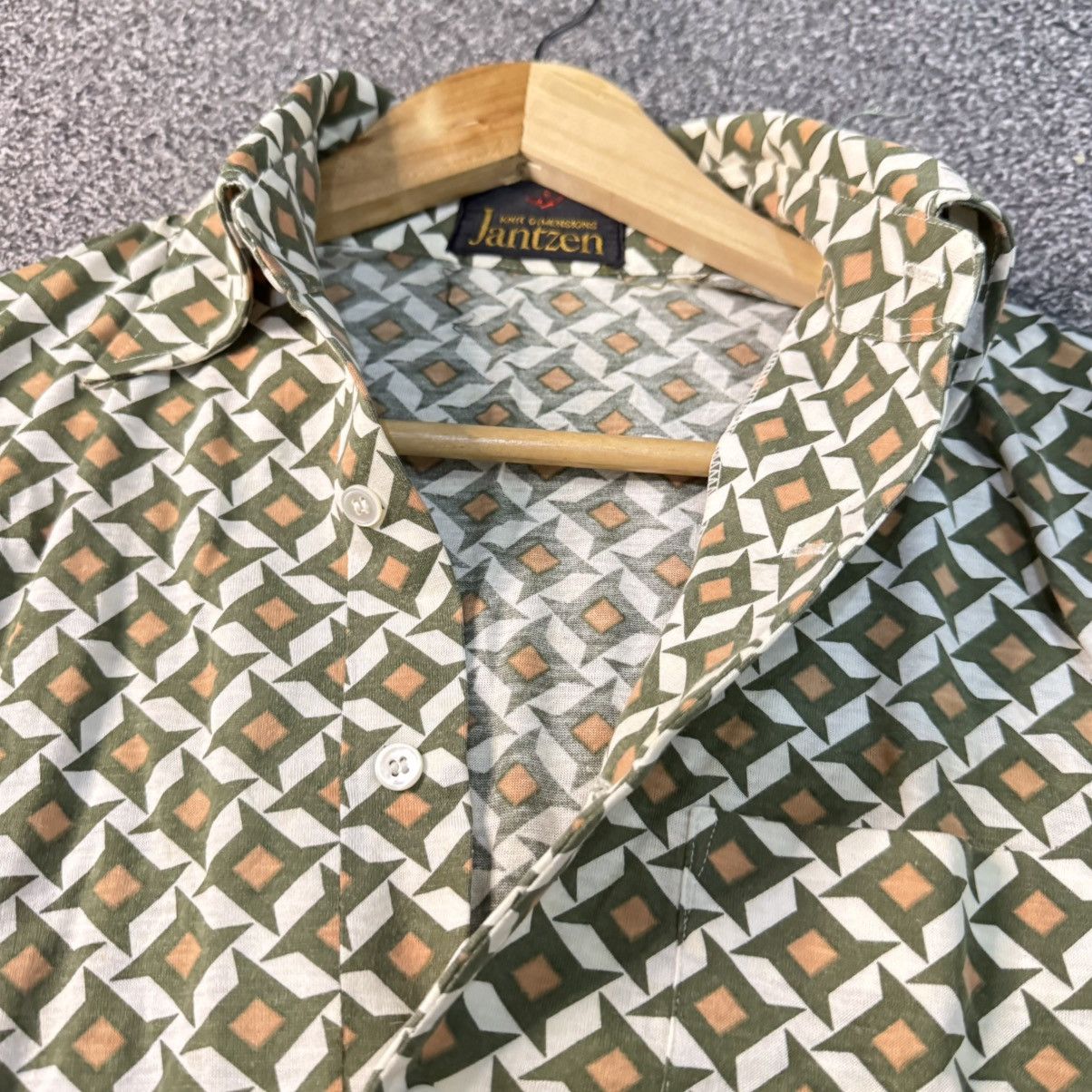 Jantzen Rare Vintage 60s Jantzen button-up patterned geometric Size US M / EU 48-50 / 2 - 7 Thumbnail