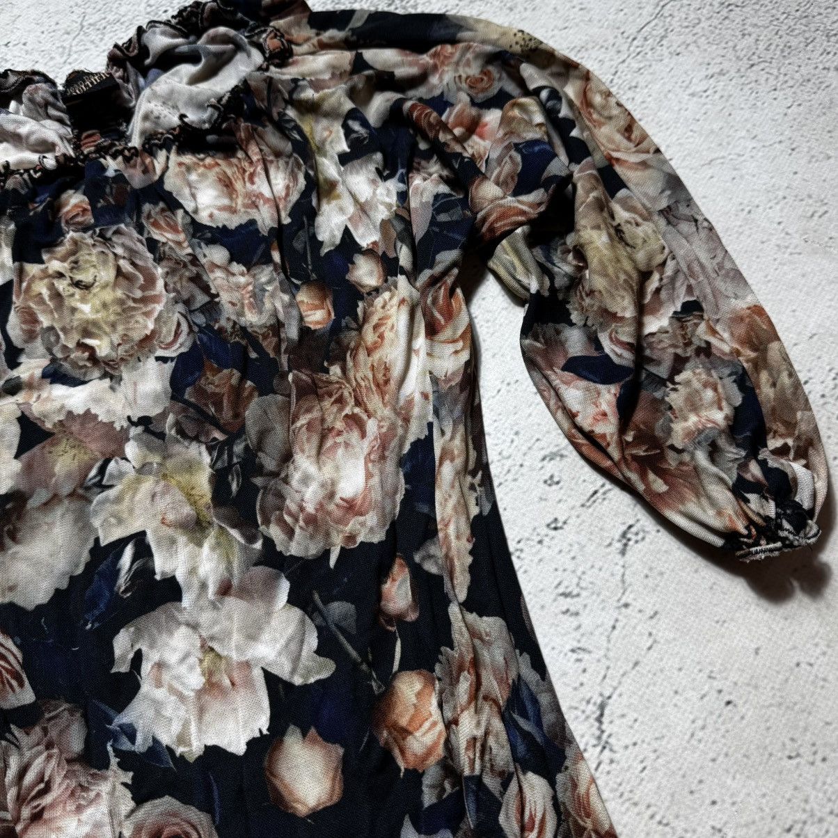 Jean Paul Gaultier 1990 archive jean paul gaultier dress with roses print Size S / US 4 / IT 40 - 6 Thumbnail