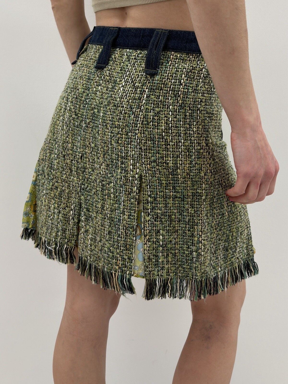 Dolce & Gabbana Vintage D&G Dolce&Gabbana Knit Mini Skirt y2k Viscose Tweed Size 26" / US 2 / IT 38 - 10 Thumbnail
