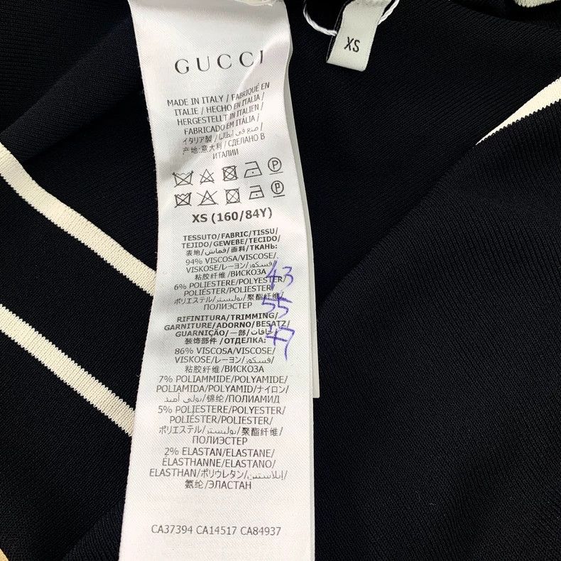 Gucci Gucci Black double G embroidered striped knitted cardigan j Size US XS / EU 42 / 0 - 7 Thumbnail