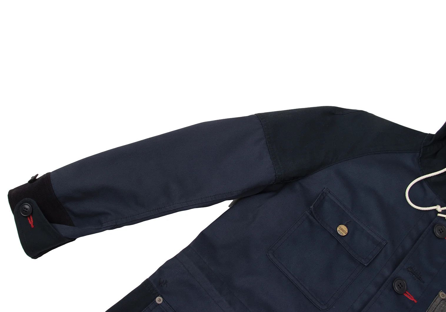Junya Watanabe Color Block Hoodie Coverall in Navy, Size XS Size US XS / EU 42 / 0 - 7 Thumbnail