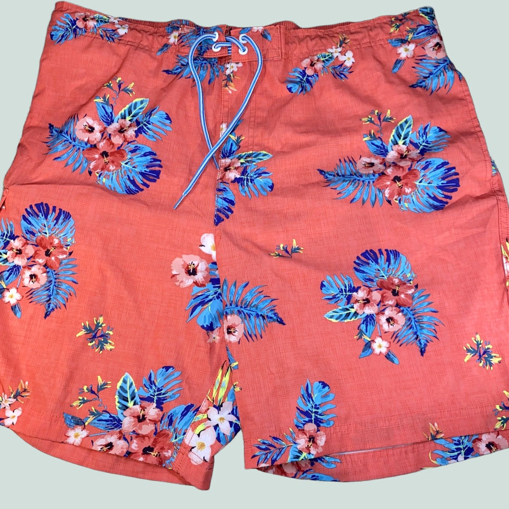 Pinko PINK Men Swim Trunks Floral Blue Pink 46 Big & Tall Beach Pattern Bottom Men Size US 30 / EU 46 - 1 Thumbnail