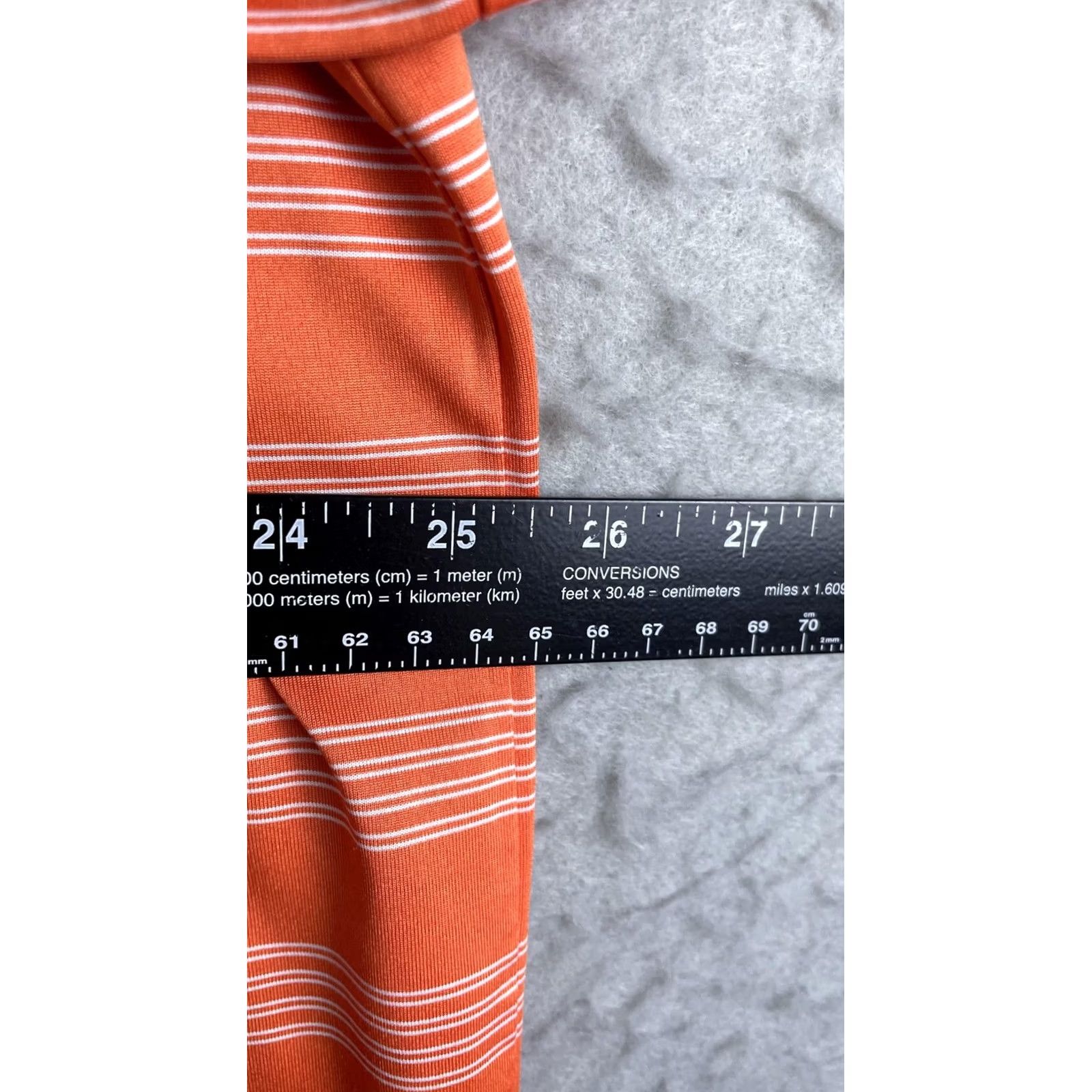 Nike Nike Dri-FIT Polo Shirt Mens 2XL Orange Stripe Golf Performance Short Sleeve Size US XXL / EU 58 / 5 - 4 Thumbnail