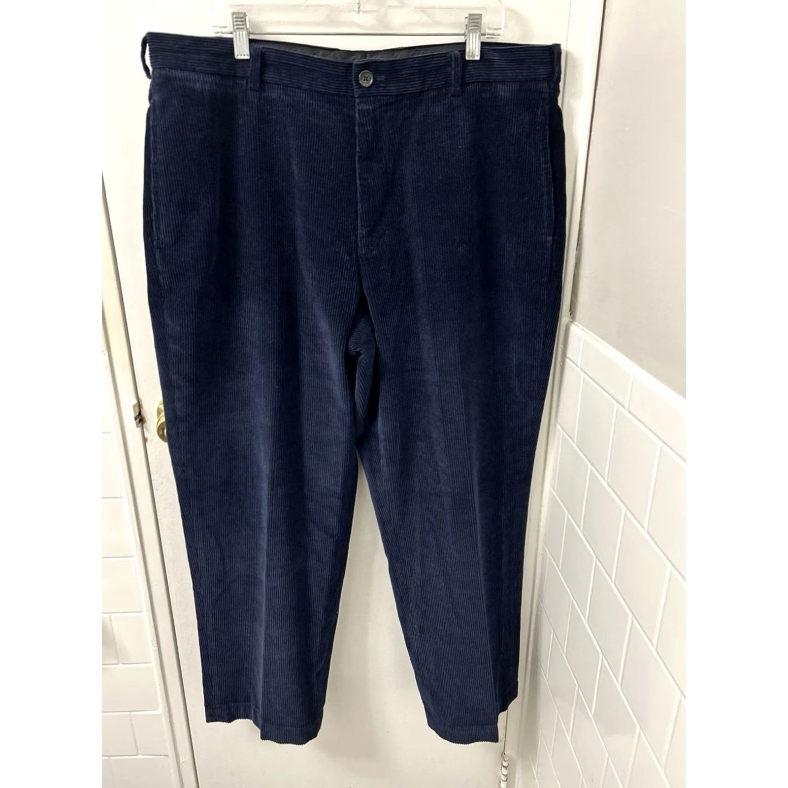 Brooks Brothers Brooks Brothers Hudson Corduroy Pants Mens 40x30 Navy Blue Straight Leg Trousers Dress Pants Slacks Casual Business Mens Regular Size 40 Blue Size US 40 / EU 56 - 2 Thumbnail