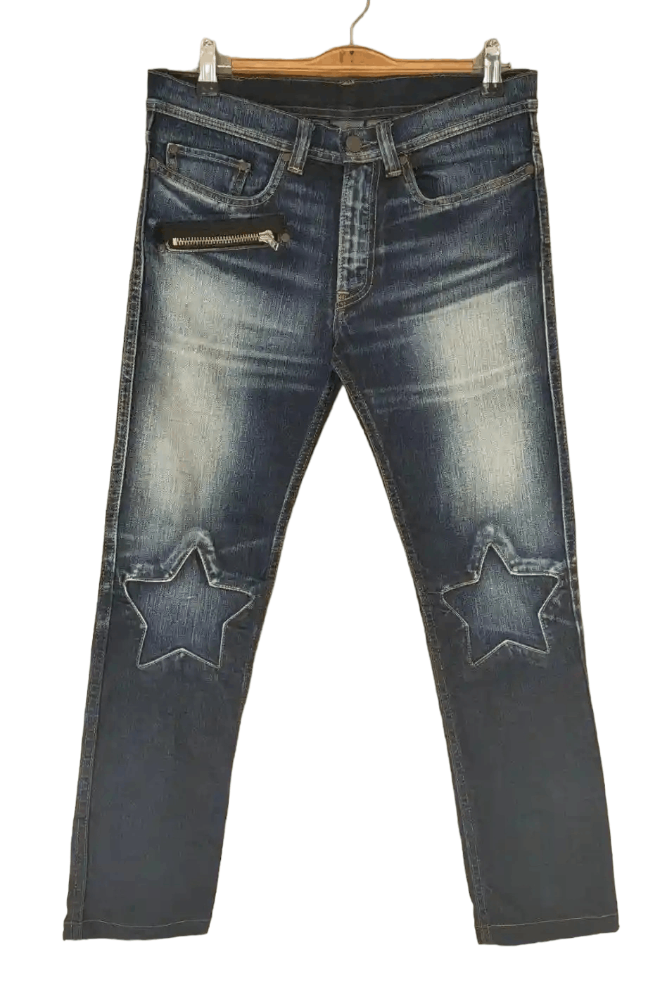 image of Beauty Beast Rna Patch Crop Denim in Blue, Women's (Size 30)