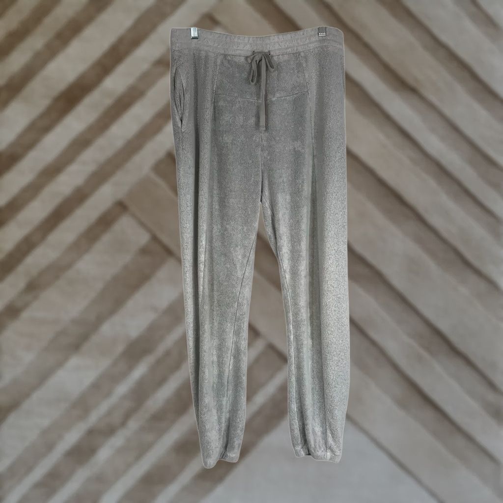 Free People FREE PEOPLE- WOMEN'S MEDIUM - GRAY ELASTIC WAIST SOFT DRAWSTRING JOGGERS Size 32" / US 10 / IT 46 - 1 Thumbnail
