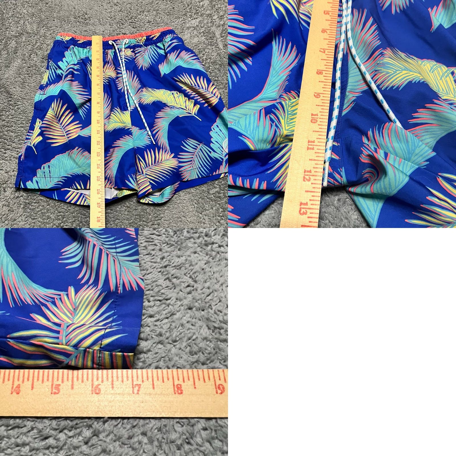 Chubbies Chubbies Shorts Mens Small Pink Green Lined Floral Hawaiian Summer 7” Swim Shirt Men S Pink Green Floral Hawaiian 7” Swim Size US 29 - 8 Thumbnail