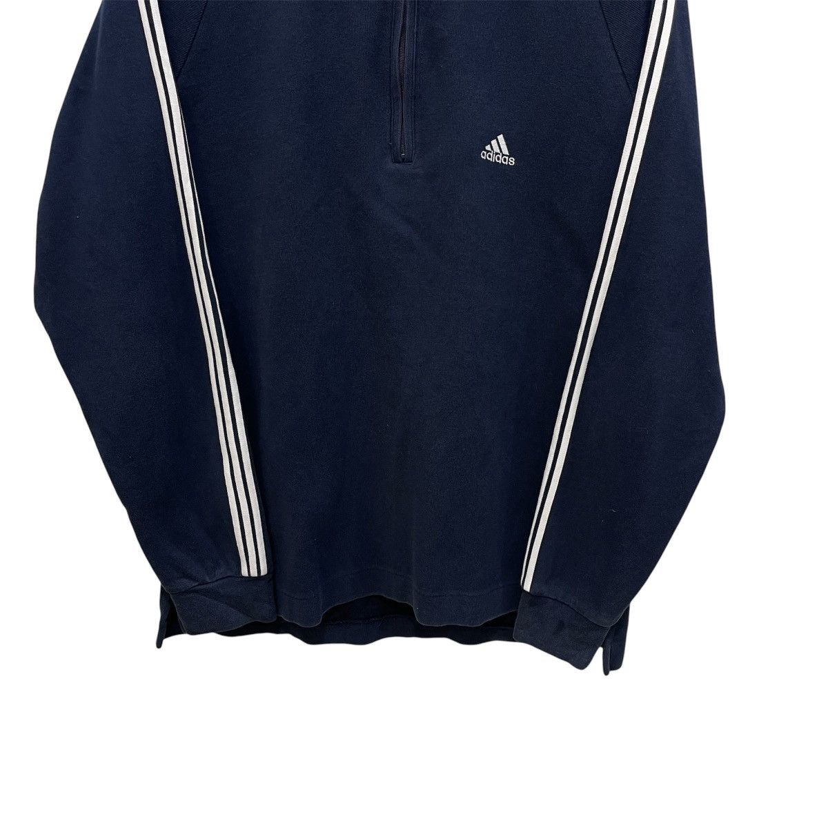 Adidas Vintage adidas y2k sweatshirt halfzip logo embroidery rare! Size US M / EU 48-50 / 2 - 3 Thumbnail