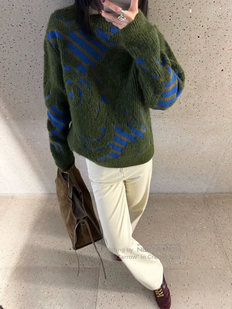 Dries Van Noten Dries Van Noten Autumn/Winter Flocked Pattern Sweater Size S / US 4 / IT 40 - 2 Thumbnail