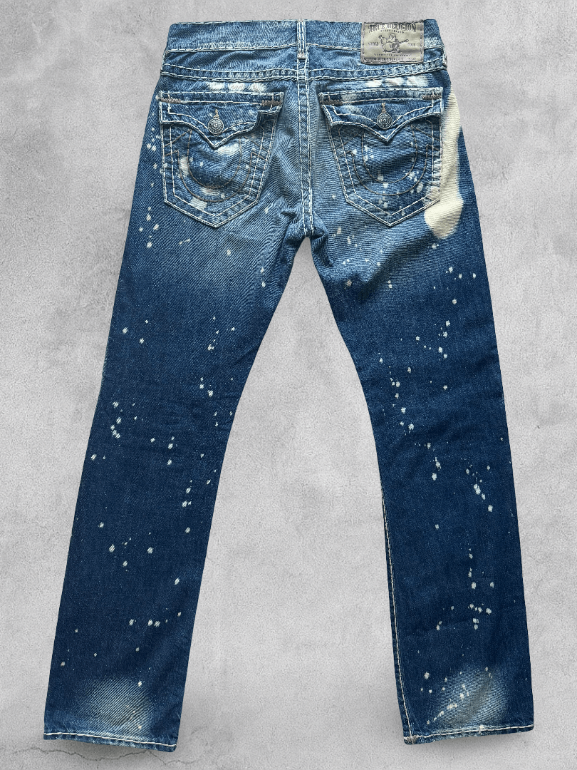 True Religion *RARE* True Religion “Ricky Super T” Stitch jeans [AZULS] Size US 32 / EU 48 - 3 Thumbnail
