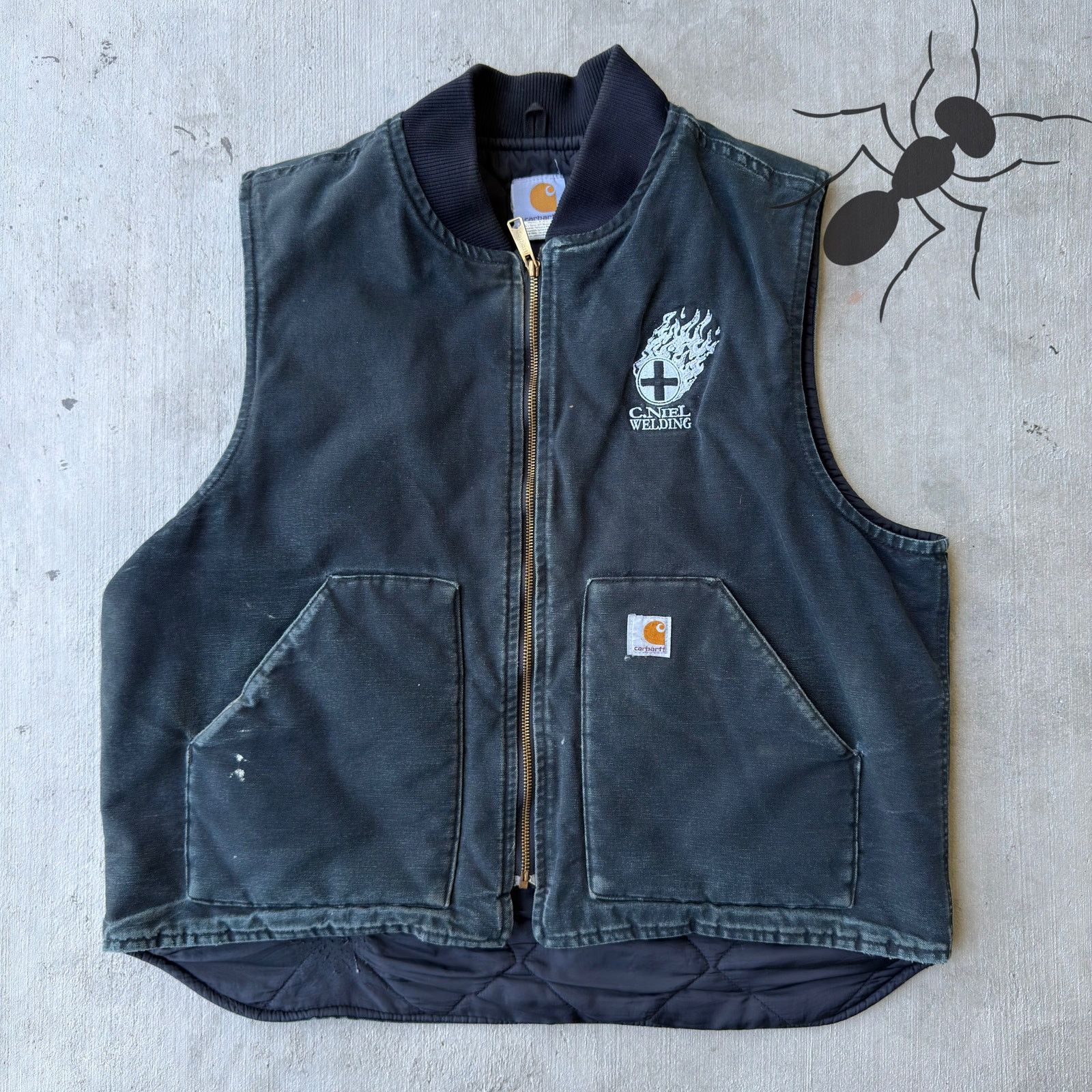 Carhartt × Vintage Carhartt V01 black work wear vest Size US XL / EU 56 / 4 - 1 Thumbnail