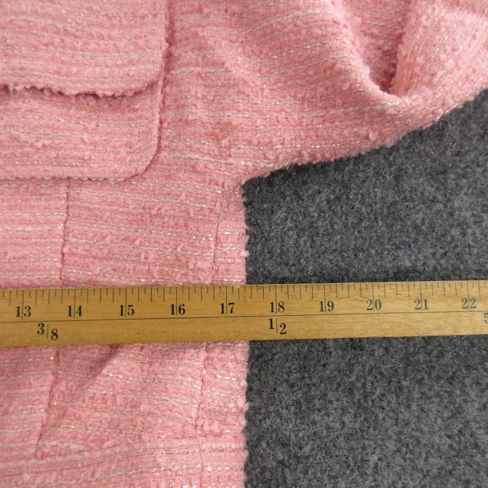 LoveShackFancy LoveShackFancy Pink Tweed Jacket Womens Medium Collarless Button Front Blazer Short Sleeve Size M / US 6-8 / IT 42-44 - 4 Thumbnail