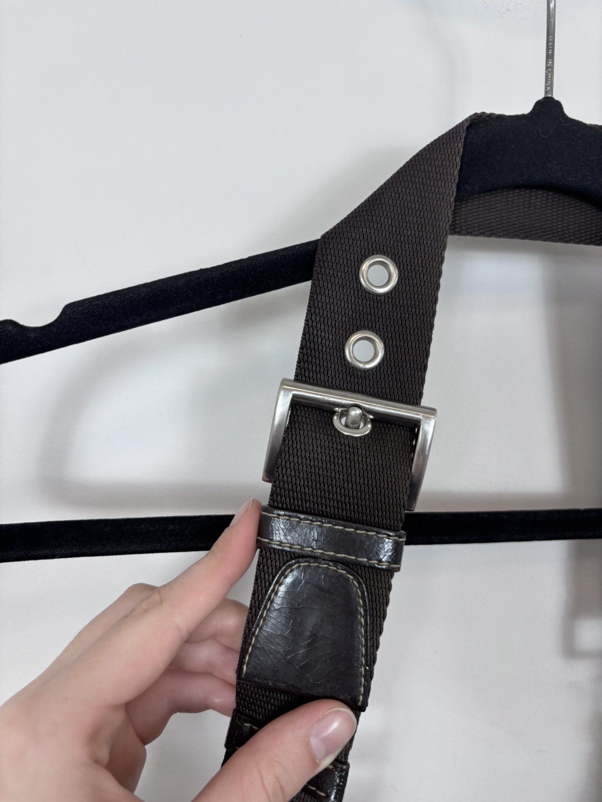 Prada Prada Khaki Tessuto Triangle Logo Nylon/Leather Shoulder Bag Size ONE SIZE - 12 Thumbnail