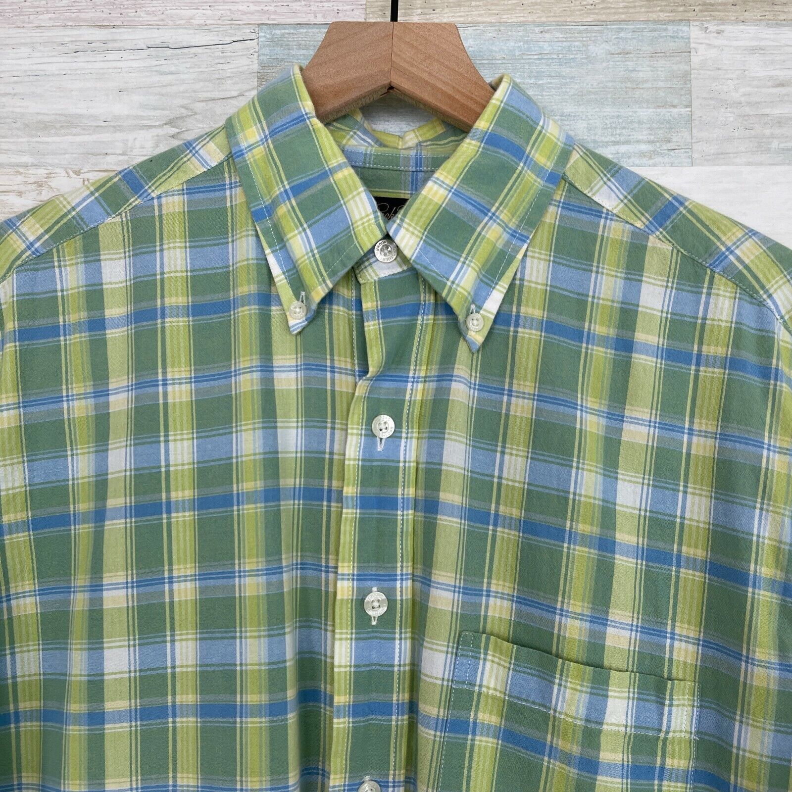 Brooks Brothers Brooks Brothers Short Sleeve Button Down Shirt Plaid Mens M Size US M / EU 48-50 / 2 - 2 Thumbnail