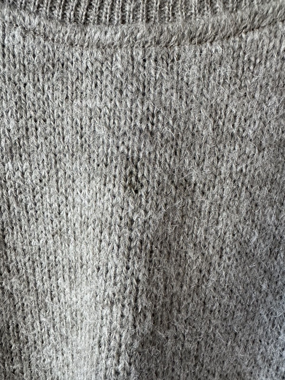 Vintage Vintage Wool Mohair Alpaca Leather Sweater Italian Jumper Size US XXL / EU 58 / 5 - 6 Thumbnail