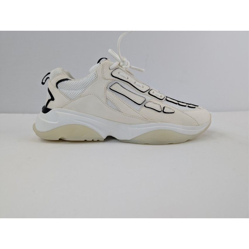 Amiri o1rshd1 Bone Runner Sneakers in White / Black Painted Edge Size US 14 / EU 47 - 4 Thumbnail