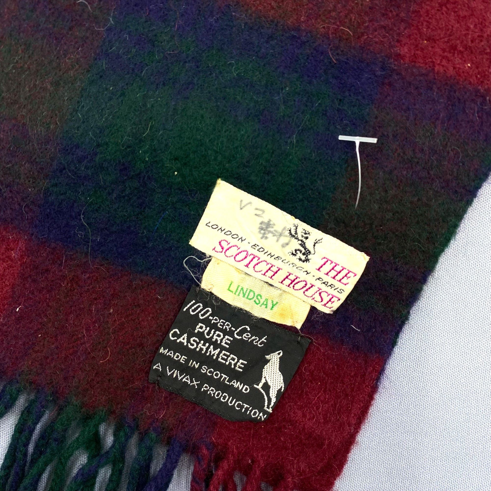 Moschino Vintage The Scotch House Scarf Muffler Wool Plaid Scarves Size ONE SIZE - 4 Thumbnail