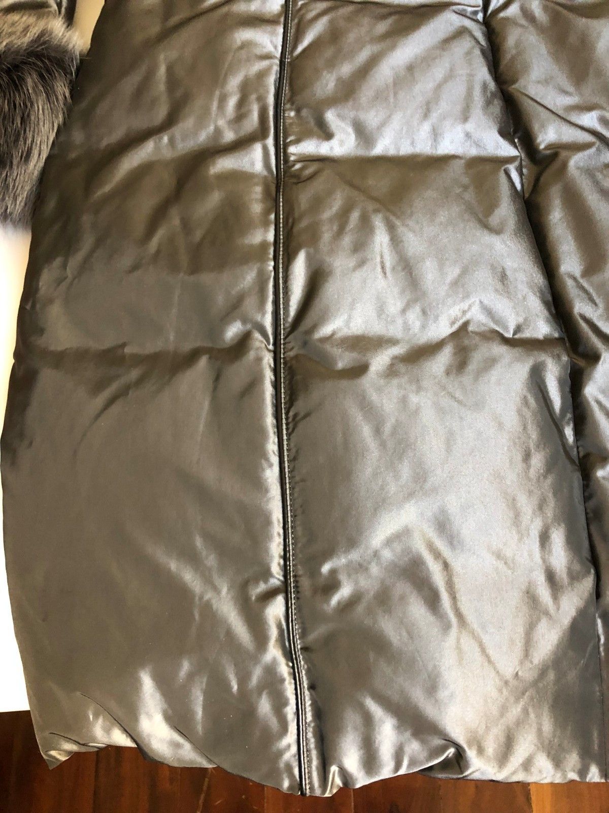 Other Nigang Luxury Metal Gray Parka Coat Fox Fur Lea ther Trim 14 Size XL / US 12-14 / IT 48-50 - 7 Thumbnail