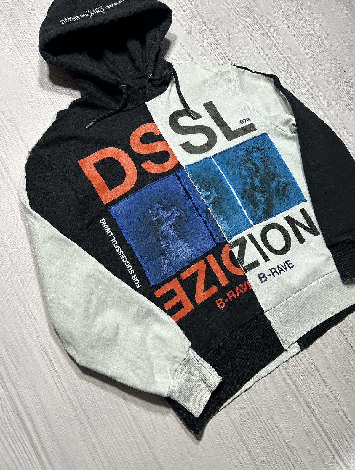 Diesel Rare Diesel Brave Division Big Logo Patch Hoodie Size S Size US S / EU 44-46 / 1 - 4 Thumbnail