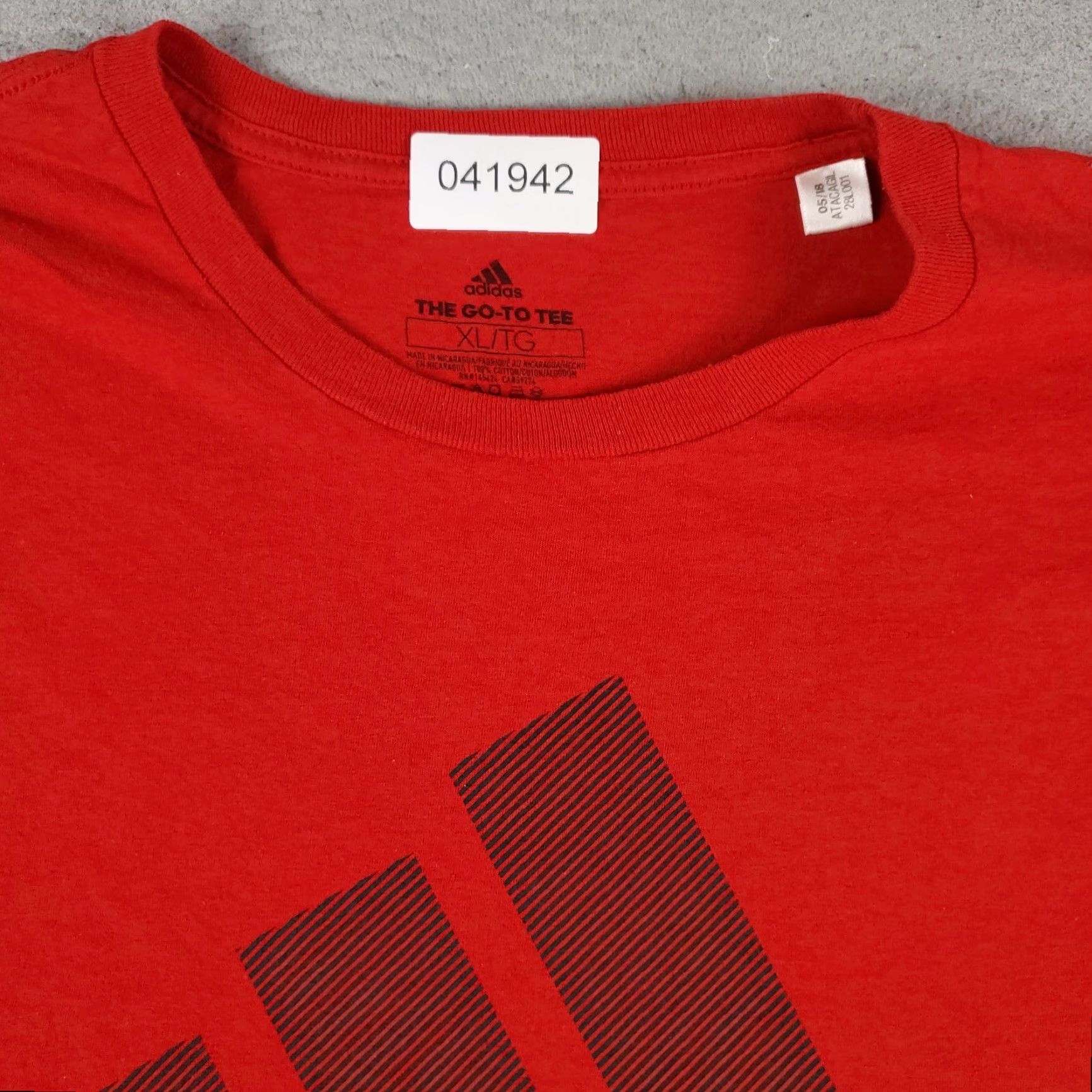 Adidas Adidas T Shirt Mens XL Red Short Sleeve Crew Neck Casual Cotton Blend Logo Vintage No Size US XL / EU 56 / 4 - 3 Thumbnail