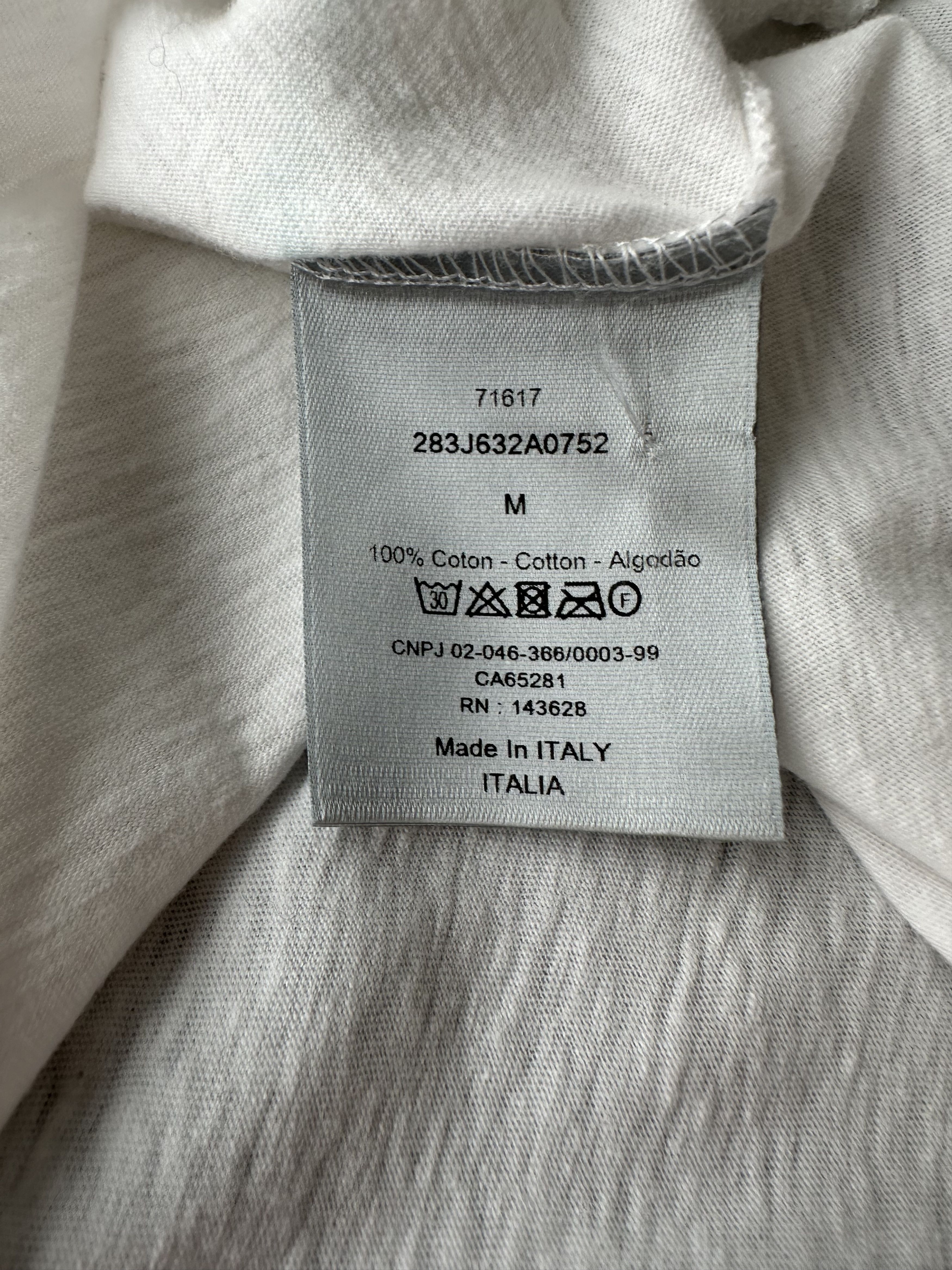 Dior × Travis Scott Dior Cactus Jack White & Brown Logo T-Shirt Size US M / EU 48-50 / 2 - 4 Thumbnail