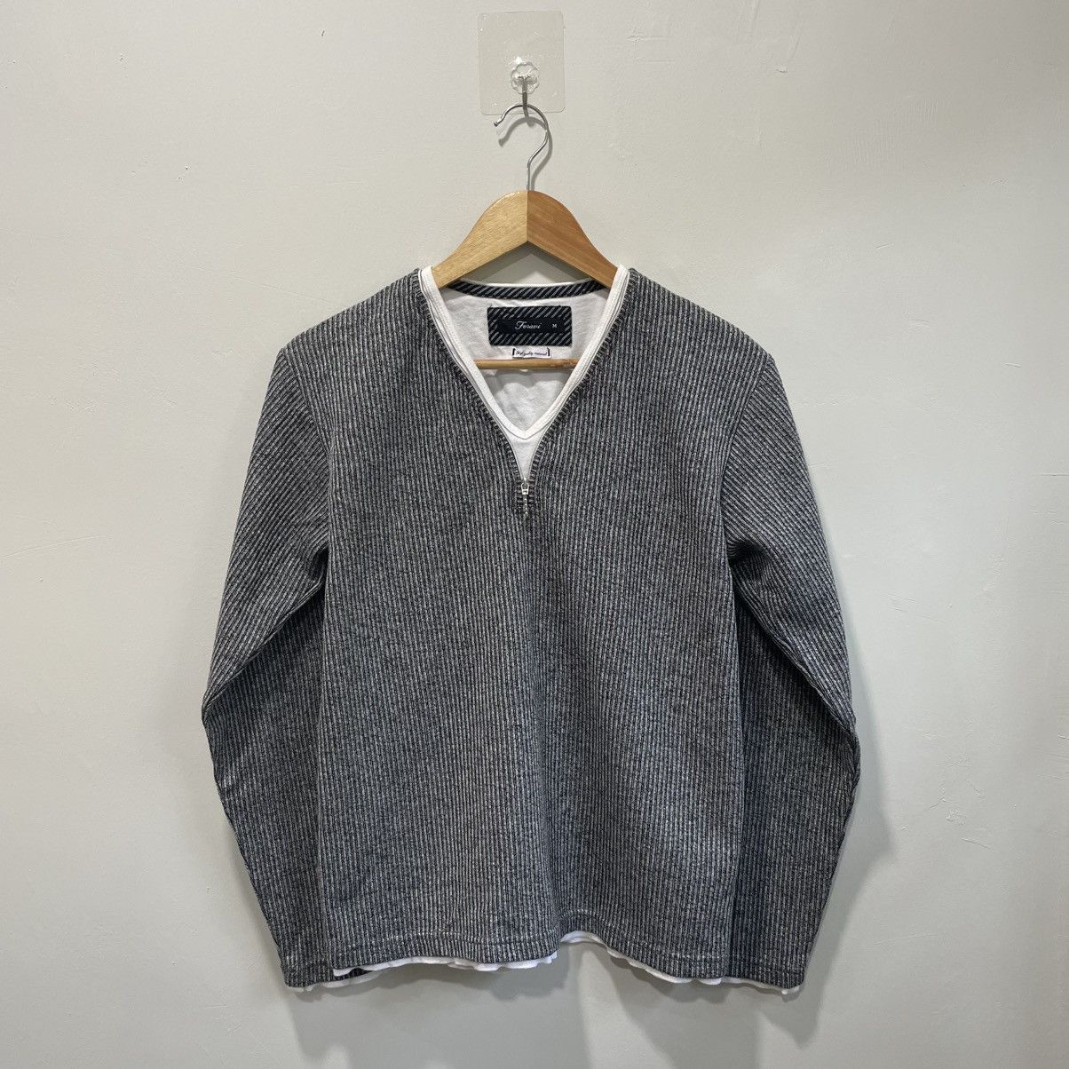 Japanese Brand Foravi Gothic/Vintage Long Sleeve Henley (1970s/80s) Size US M / EU 48-50 / 2 - 1 Thumbnail
